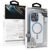 Pokrowiec etui silikonowe IDEAR Case Magsafe W18 niebieskie do APPLE iPhone 14 Pro Max