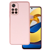 Pokrowiec etui silikonowe Luxury Case jasnorowe do Xiaomi Redmi Note 11S 5G