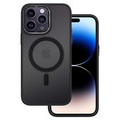 Pokrowiec etui silikonowe Magnetic Carbon Case czarne do APPLE iPhone 15 Pro Max