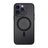 Pokrowiec etui silikonowe Magnetic Carbon Case czarne APPLE iPhone 15 Pro Max / 2