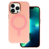 Pokrowiec etui silikonowe Magnetic Frosted Case rowe do APPLE iPhone 14 Pro Max