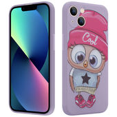 Pokrowiec etui silikonowe MX Owl Cool fioletowe do APPLE iPhone 13 Pro Max