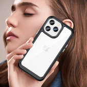 Pokrowiec etui silikonowe pancerne Outer Space Case czarne APPLE iPhone 14 Pro Max / 7