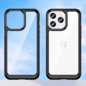 Pokrowiec etui silikonowe pancerne Outer Space Case czarne APPLE iPhone 14 Pro Max / 8