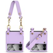 Pokrowiec etui Silikonowe Tech-protect Icon Chain fioletowe do SAMSUNG Galaxy Z Flip 4