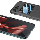 Pokrowiec etui Silikonowe Tech-protect Icon czarne MOTOROLA Razr 2022 / 2