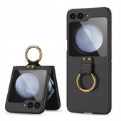 Pokrowiec etui Silikonowe Tech-protect Icon Ring czarne do SAMSUNG Galaxy Z Flip 5 5G