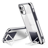 Pokrowiec etui silikonowe Tel Protect Kickstand Luxury Case czarne do APPLE iPhone 12