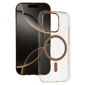 Pokrowiec etui silikonowe Transparent Slim Magsafe Case br�zowe do APPLE iPhone 16