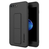 Pokrowiec etui silikonowe Wozinsky Kickstand Case czarne do APPLE iPhone 8 Plus