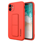 Pokrowiec etui silikonowe Wozinsky Kickstand Case czerwone do APPLE iPhone 11 Pro Max
