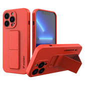 Pokrowiec etui silikonowe Wozinsky Kickstand Case czerwone do APPLE iPhone 13 Pro Max