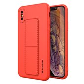 Pokrowiec etui silikonowe Wozinsky Kickstand Case czerwone do APPLE iPhone X