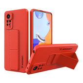 Pokrowiec etui silikonowe Wozinsky Kickstand Case czerwone do Xiaomi POCO X4 Pro 5G