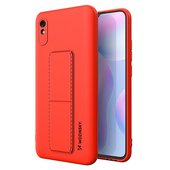 Pokrowiec etui silikonowe Wozinsky Kickstand Case czerwone do Xiaomi Redmi 9A