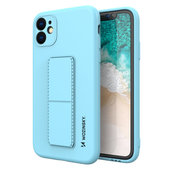 Pokrowiec etui silikonowe Wozinsky Kickstand Case niebieskie do APPLE iPhone 11 Pro Max