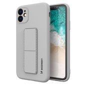 Pokrowiec etui silikonowe Wozinsky Kickstand Case szare do APPLE iPhone 12 Pro