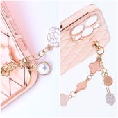 Pokrowiec etui silikonowe z łańcuszkiem Glamour różowe APPLE iPhone 13 / 2