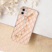 Pokrowiec etui silikonowe z łańcuszkiem Glamour różowe APPLE iPhone 13 / 5