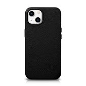 Pokrowiec etui skrzane iCarer Litchi Premium Leather Case czarne do APPLE iPhone 14