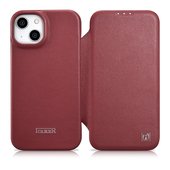 Pokrowiec etui sk�rzane z klapk� iCarer CE Premium Leather Folio Case czerwone do APPLE iPhone 14 Plus