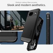 Pokrowiec etui Spigen Rugged Armor czarne Google Pixel 8a / 3