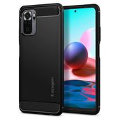 Pokrowiec etui Spigen Rugged Armor czarne do Xiaomi Redmi Note 10S