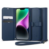 Pokrowiec etui Spigen SGP Wallet S Classic niebieskie do APPLE iPhone 14