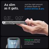 Pokrowiec etui Spigen Ultra Hybrid Mag Magsafe Frost czarne APPLE iPhone 15 Pro / 11