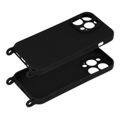 Pokrowiec etui Strap Silicone Case wzór 2 czarne APPLE iPhone 15 Pro Max / 4