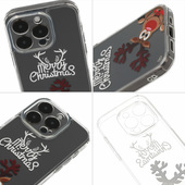 Pokrowiec etui świąteczne Christmas Case wzór 1 Clear APPLE iPhone 13 Pro Max / 4