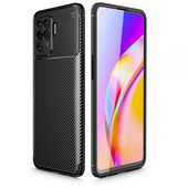 Pokrowiec etui Tech-Protect TPU Carbon czarne do Oppo Reno 5 Lite