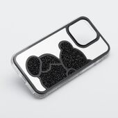 Pokrowiec Etui Teddy Bear czarne APPLE iPhone 15 Pro Max / 8