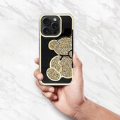 Pokrowiec Etui Teddy Bear złote APPLE iPhone 15 Pro Max / 4