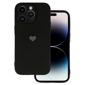 Pokrowiec etui Vennus Silicone Heart Case czarne do APPLE iPhone 14 Pro