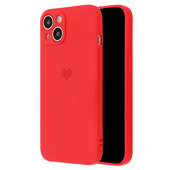 Pokrowiec etui Vennus Silicone Heart Case czerwone do Xiaomi Redmi 10