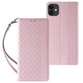 Pokrowiec etui z klapk� Magnet Strap r�owe do APPLE iPhone 13 mini