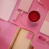 Pokrowiec etui z klapką na magnes Canvas Book różowe SAMSUNG Galaxy A05 / 10