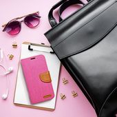 Pokrowiec etui z klapką na magnes Canvas Book różowe SAMSUNG Galaxy A05 / 11
