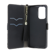 Pokrowiec etui z klapką na magnes Charms czarne Oppo A16 / 3