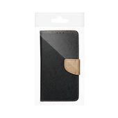 Pokrowiec etui z klapką na magnes Fancy Case czarno-złote APPLE iPhone 15 Plus / 7