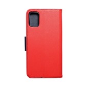 Pokrowiec etui z klapk na magnes Fancy Case czerwono-granatowe do NOKIA 6.2