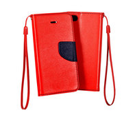 Pokrowiec etui z klapk na magnes Fancy Case czerwono-granatowe do SAMSUNG Galaxy A52s 5G