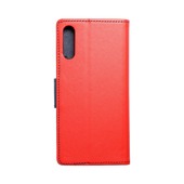 Pokrowiec etui z klapk na magnes Fancy Case czerwono-granatowe do SAMSUNG Galaxy A70s