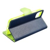 Pokrowiec etui z klapką na magnes Fancy Case granatowo-limonkowe Xiaomi Redmi Note 13 / 2