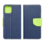 Pokrowiec etui z klapką na magnes Fancy Case granatowo-limonkowe Xiaomi Redmi Note 13 / 3