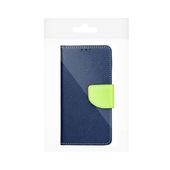 Pokrowiec etui z klapką na magnes Fancy Case granatowo-limonkowe Xiaomi Redmi Note 13 / 8