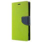 Pokrowiec etui z klapk na magnes Fancy Case limonkowo-granatowe do APPLE iPhone 12 Pro