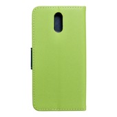 Pokrowiec etui z klapk na magnes Fancy Case limonkowo-granatowe do NOKIA 2.3