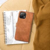 Pokrowiec etui z klapką na magnes Tender Book brązowe Xiaomi Redmi 10 2022 / 3